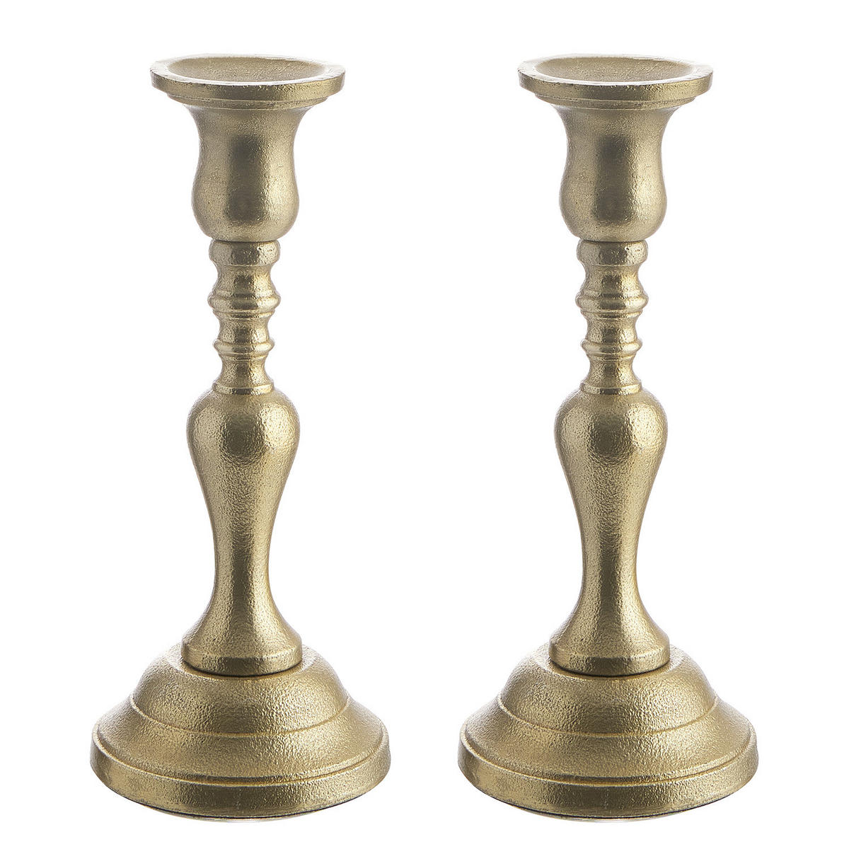 STABKERZENHALTER (2er Set) Bohemian - Goldfarben, Metall (10/27/10cm) - Butlers