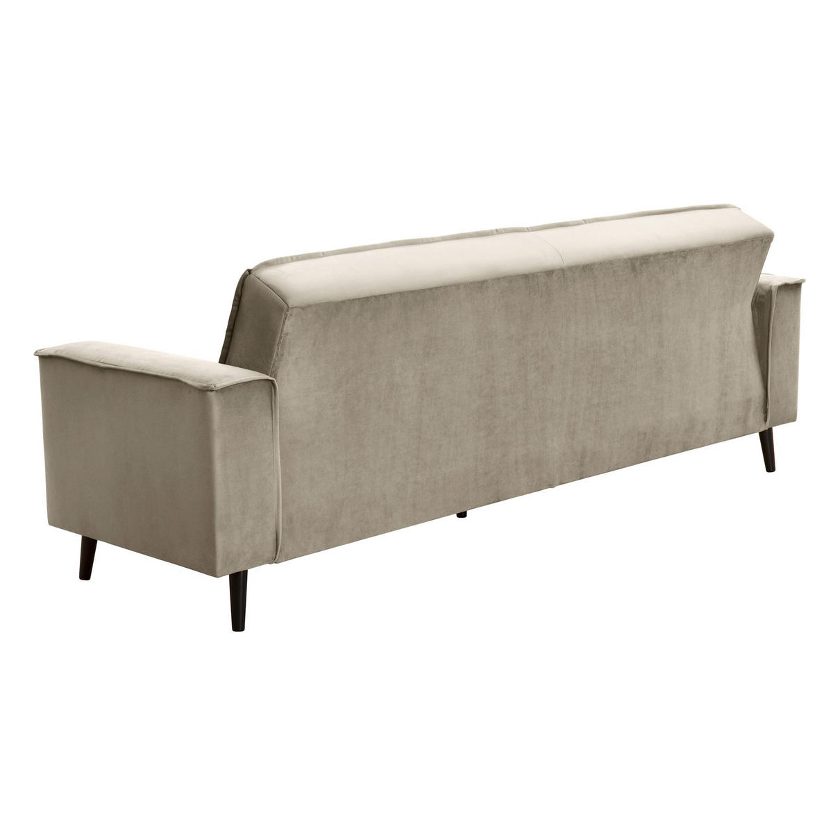 SOFA 3-Sitzer mit Bettfunktion Kaycee Samtvelours sahara - Sahara, Kunststoff (78/84/240cm) - 58aufmkessel
