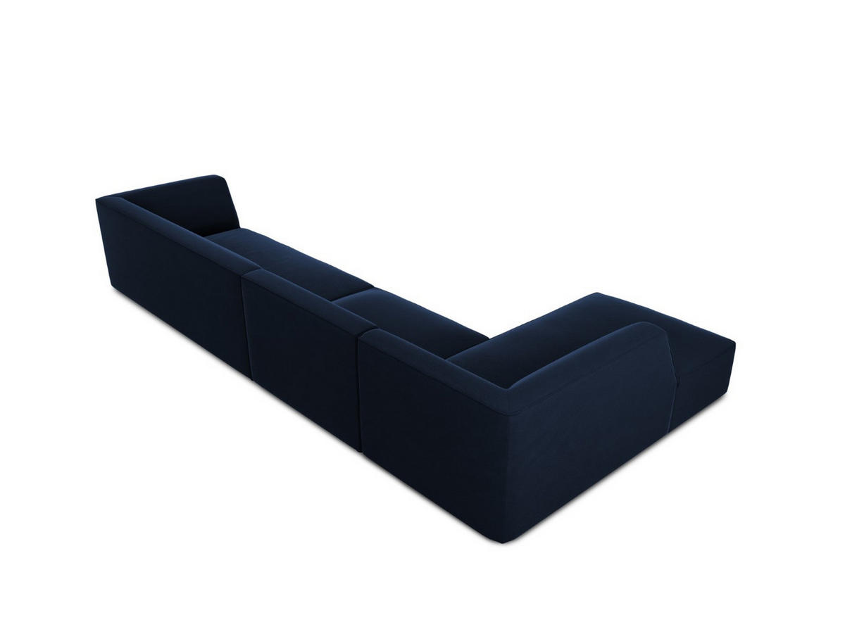 ECKSOFA links Ruby aus Samt königsblau 5 Sitzplätze - Blau, Textil (180/366cm) - Micadoni