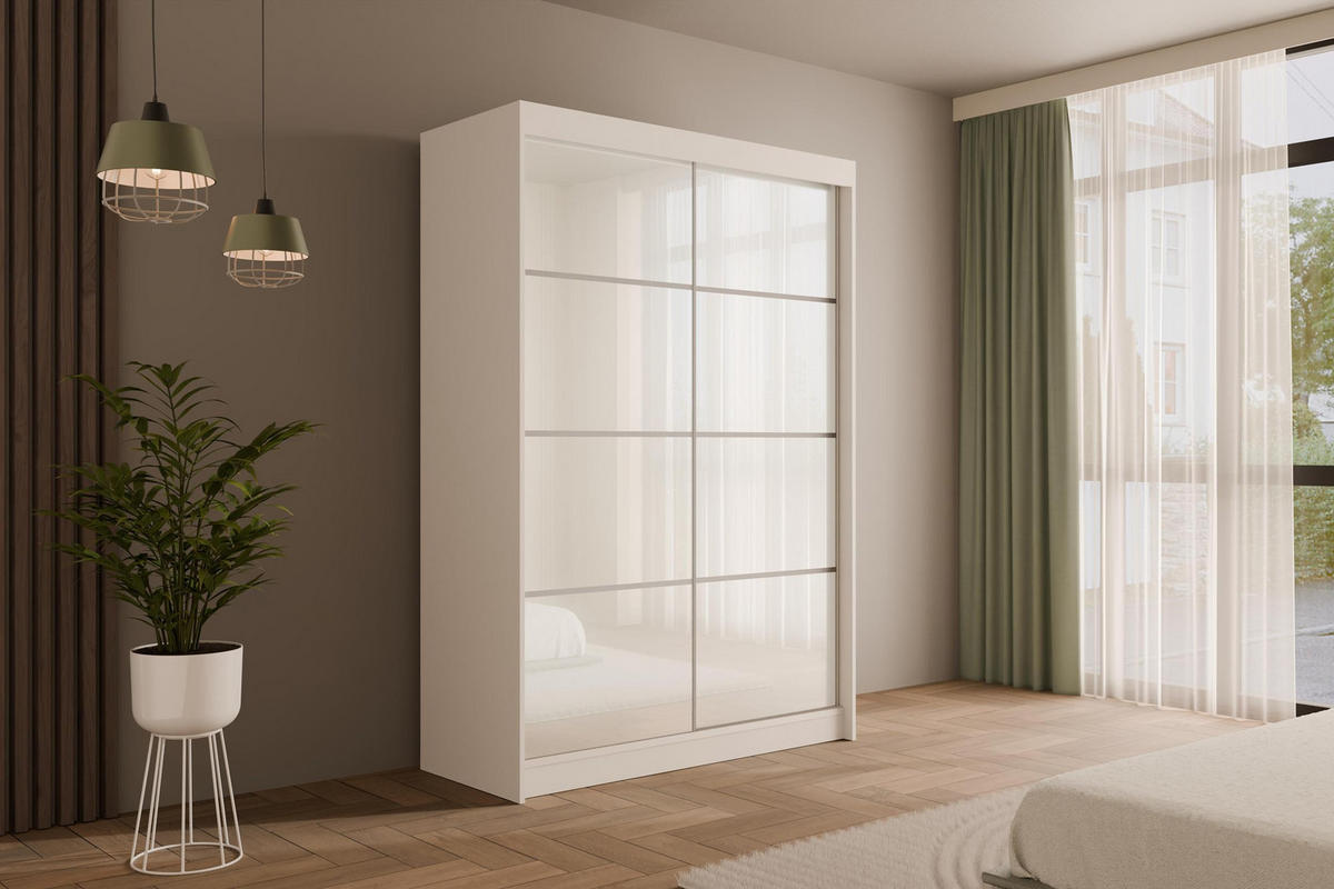 KLEIDERSCHRANK PEKA III - 120 cm - Weiß - Weiß, Holzwerkstoff (120/215/61cm) - ALTDECOR