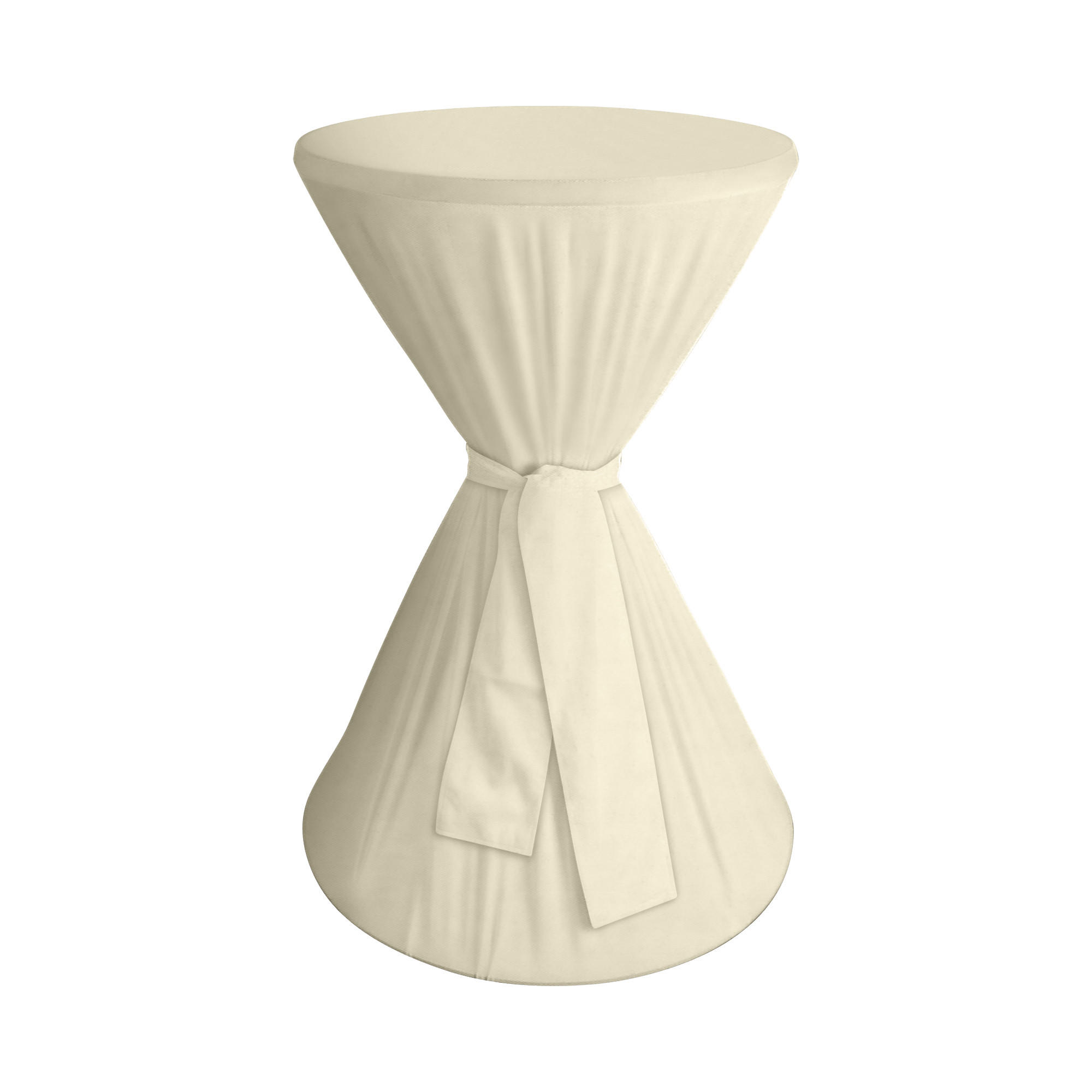 STEHTISCHHUSSE ( Creme ) - Ø80 cm x 145 cm - Spandex Stretch ( Öko-Tex ) Stehtisch Husse für Gastro, Hochzeit, Events, Geburtstag - Creme, Textil (80/145cm) - Bestlivings