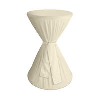 STEHTISCHHUSSE ( Creme ) - Ø80 cm x 145 cm - Spandex Stretch ( Öko-Tex ) Stehtisch Husse für Gastro, Hochzeit, Events, Geburtstag - Creme, Textil (80/145cm) - Bestlivings