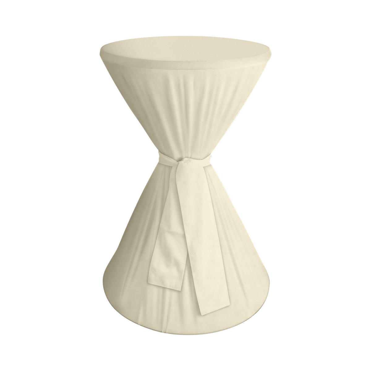 STEHTISCHHUSSE ( Creme ) - Ø80 cm x 145 cm - Spandex Stretch ( Öko-Tex ) Stehtisch Husse für Gastro, Hochzeit, Events, Geburtstag - Creme, Textil (80/145cm) - Bestlivings