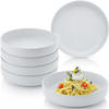 PASTASCHALEN LEEDS FROST - 6 teilig aus Steingut - Weiß, Stein (20.5cm) - Sänger