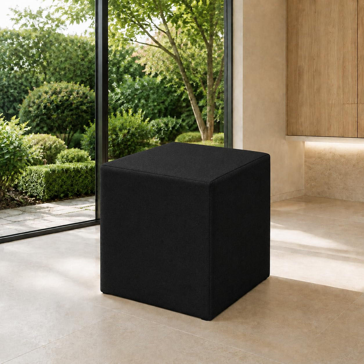 SITZWÜRFEL / Siège Pouf - Noir, 40X40X40 Cm, Assise Rembourrée, Confortable Pour Salon, Chambre Ou Bureau - Schwarz, Textil (41/41/40cm) - Best For Home