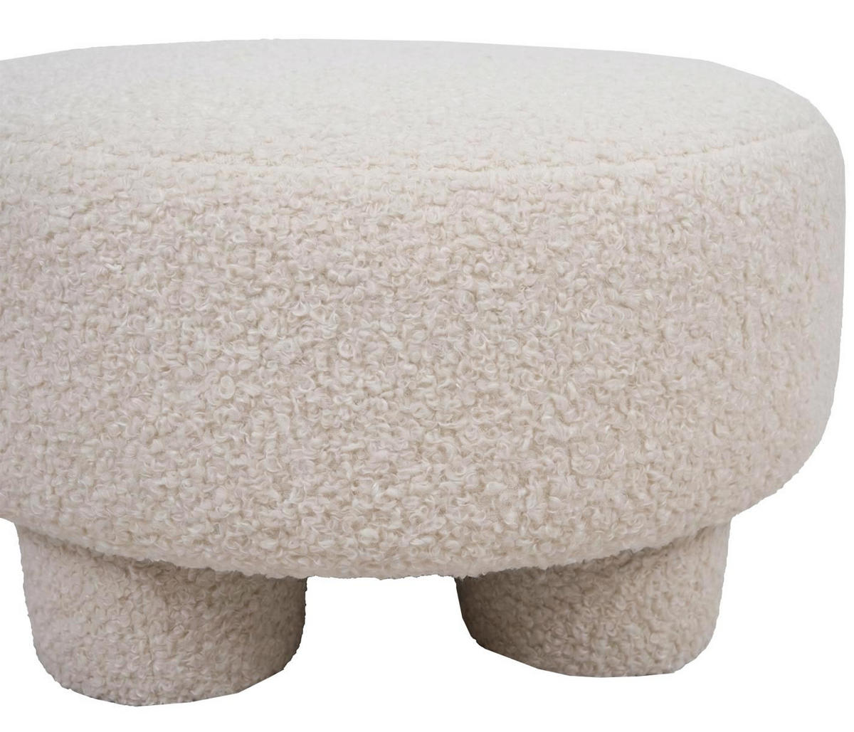 HOCKER Cremeweiß - Creme, Textil (55/40/55cm) - MCW