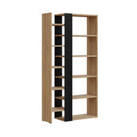 BÜCHERREGAL 5 Ebenen L80 x H152 cm - Axel - Eiche Artisan/Grau, Holzwerkstoff (29.5/152/80cm) - Calicosy