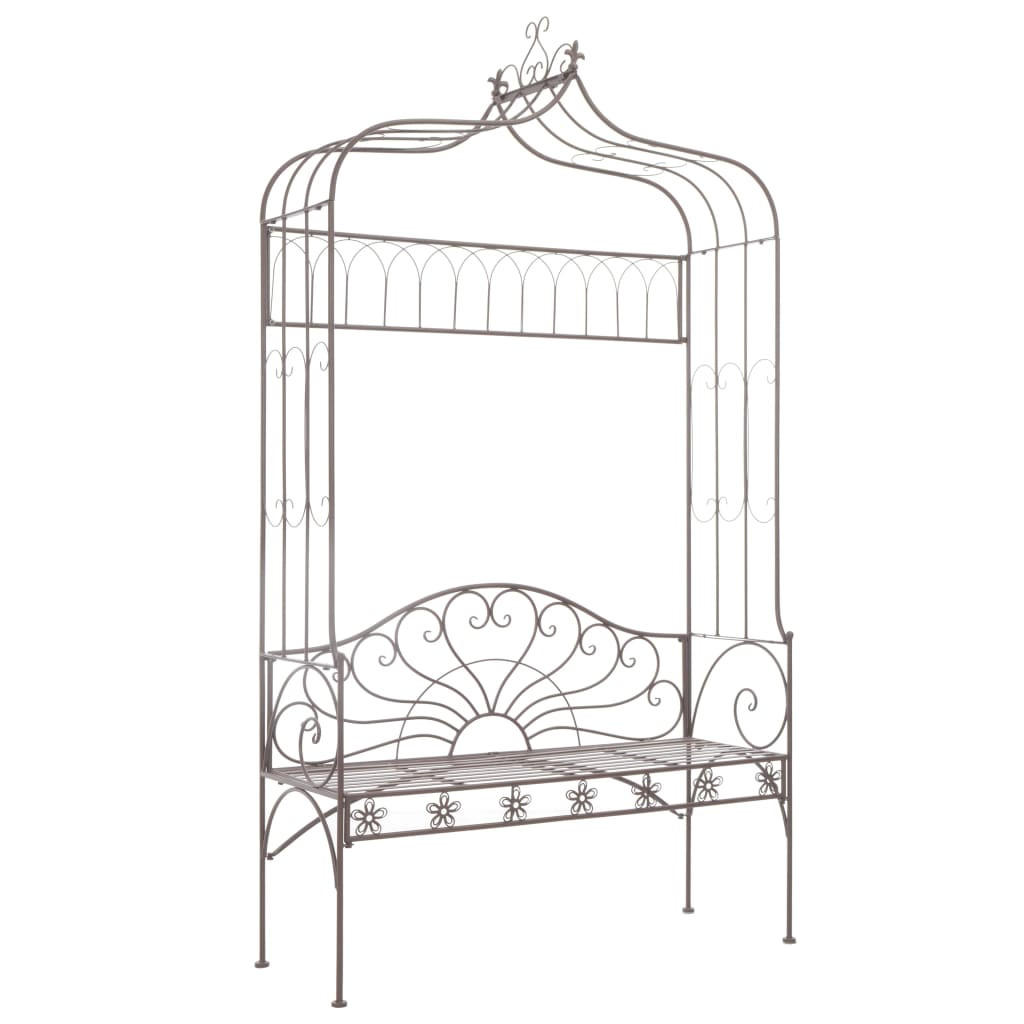 furnicato Gartenbank Braun 122x220x43 cm