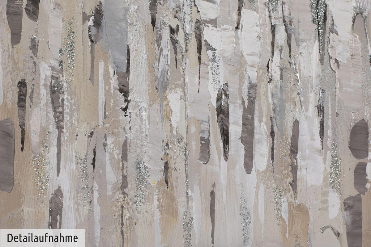 ACRYLBILD HANDGEMALT 80/80 cm - Grau, Holz/Textil (1.46/80cm) - KUNSTLOFT