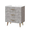 KOMMODE Velia Grau 70 x 78.5 cm mit 3 Schubladen - Grau, Holzwerkstoff (70/78.5/39cm) - Vicco