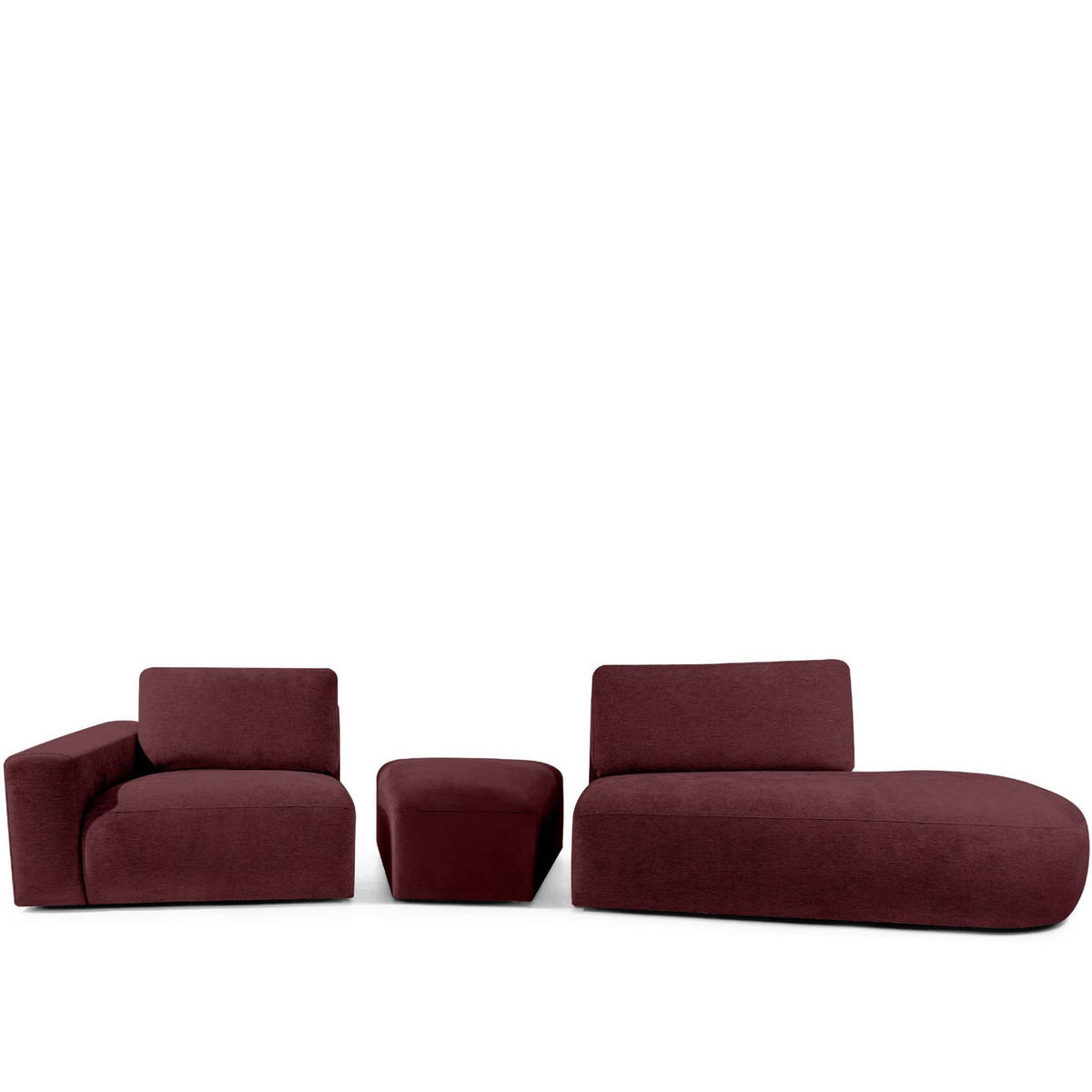 4-SITZER ECKSOFA ZUCCO Chenille rechts, Violett - Violett, Textil (350/84/105cm) - KONSIMO®