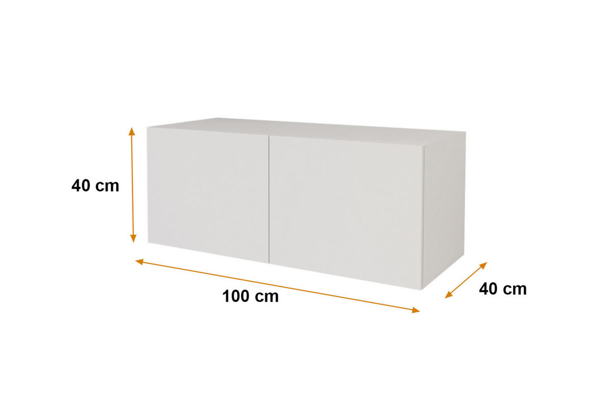 LOWBOARD ELIO-W 100x40x40 cm - Weiß - Weiß, Holzwerkstoff (100/40/40cm) - ALTDECOR
