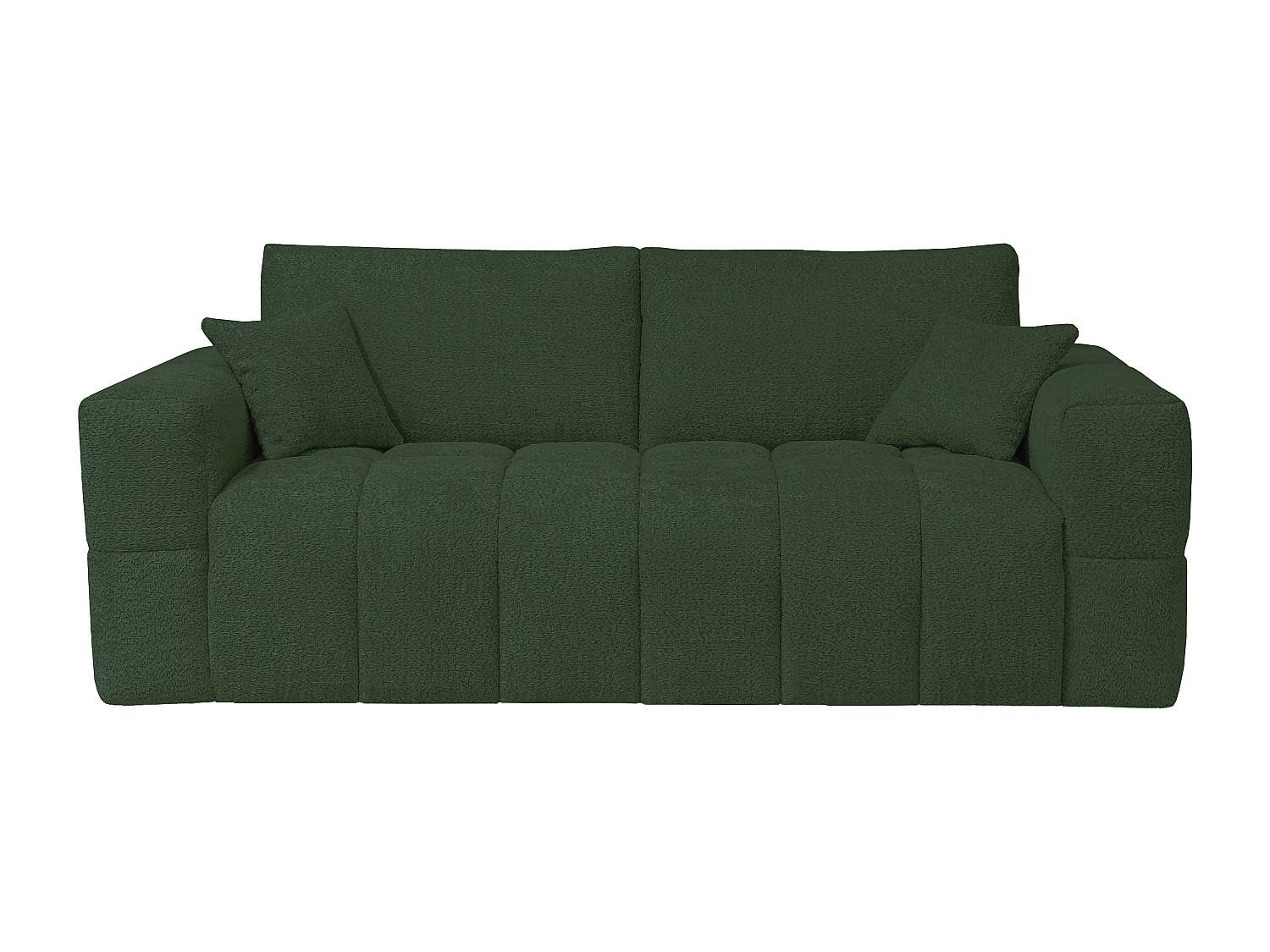 SCHLAFSOFA - 4 Personen - stoff - grün Issoro - Grün, Textil (235/90/105cm) - Vente-Unique