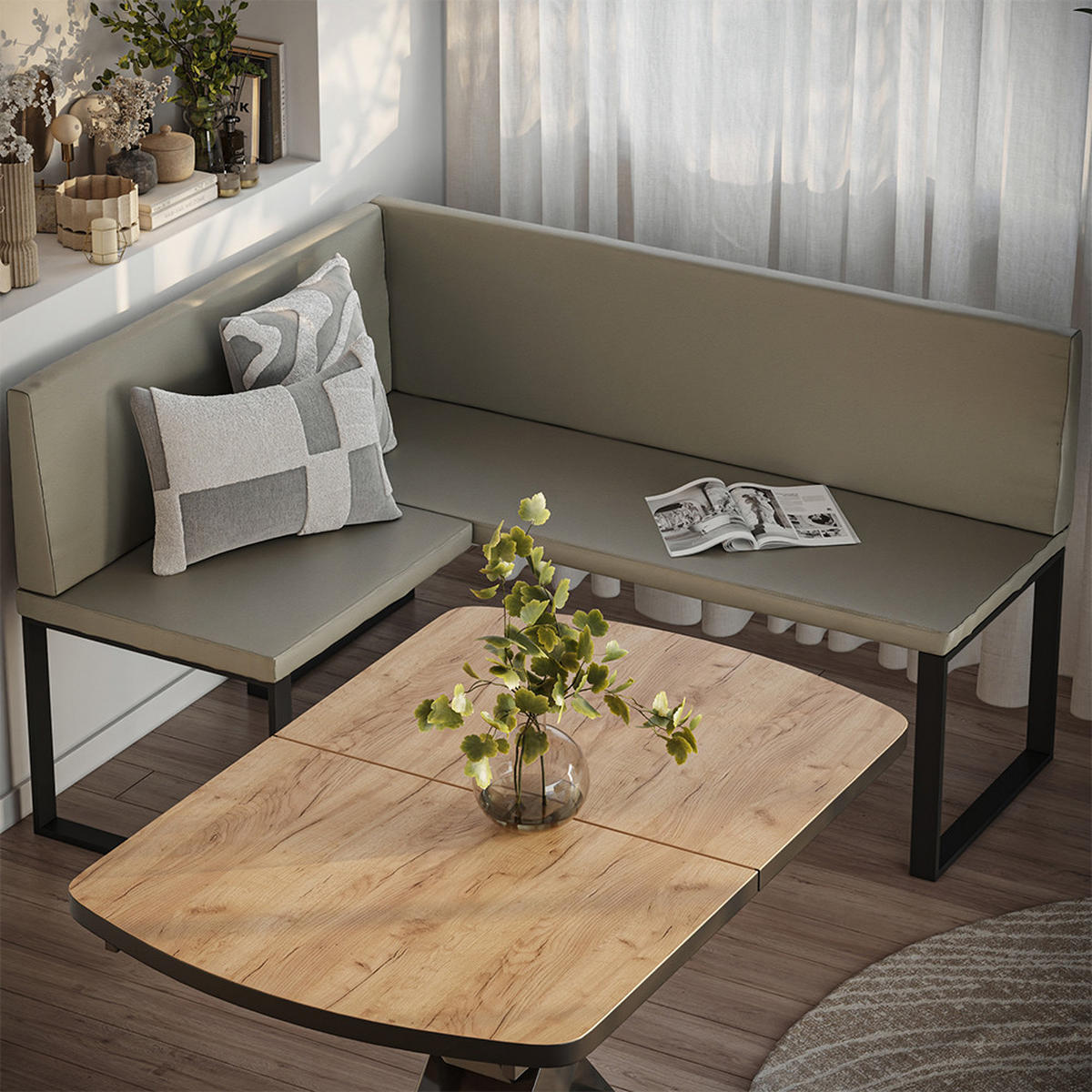 ESSZIMMER-ECKBANK Ravon Cashmere 120 x 150 cm - Kaschmir, Textil (120/87/150cm) - Vicco