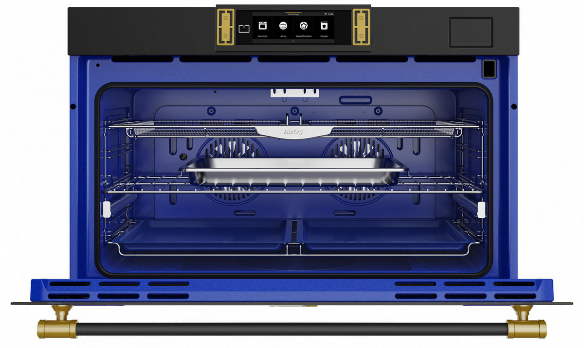 HERD-SET-BACKOFEN XXL Dampfbackofen 133 L EH 9361 AD+KCT 9196 Iem Induktionskochfeld 90 cm - Schwarz, Metall (89.4/59.5/55.5cm) - Kaiser Küchengeräte