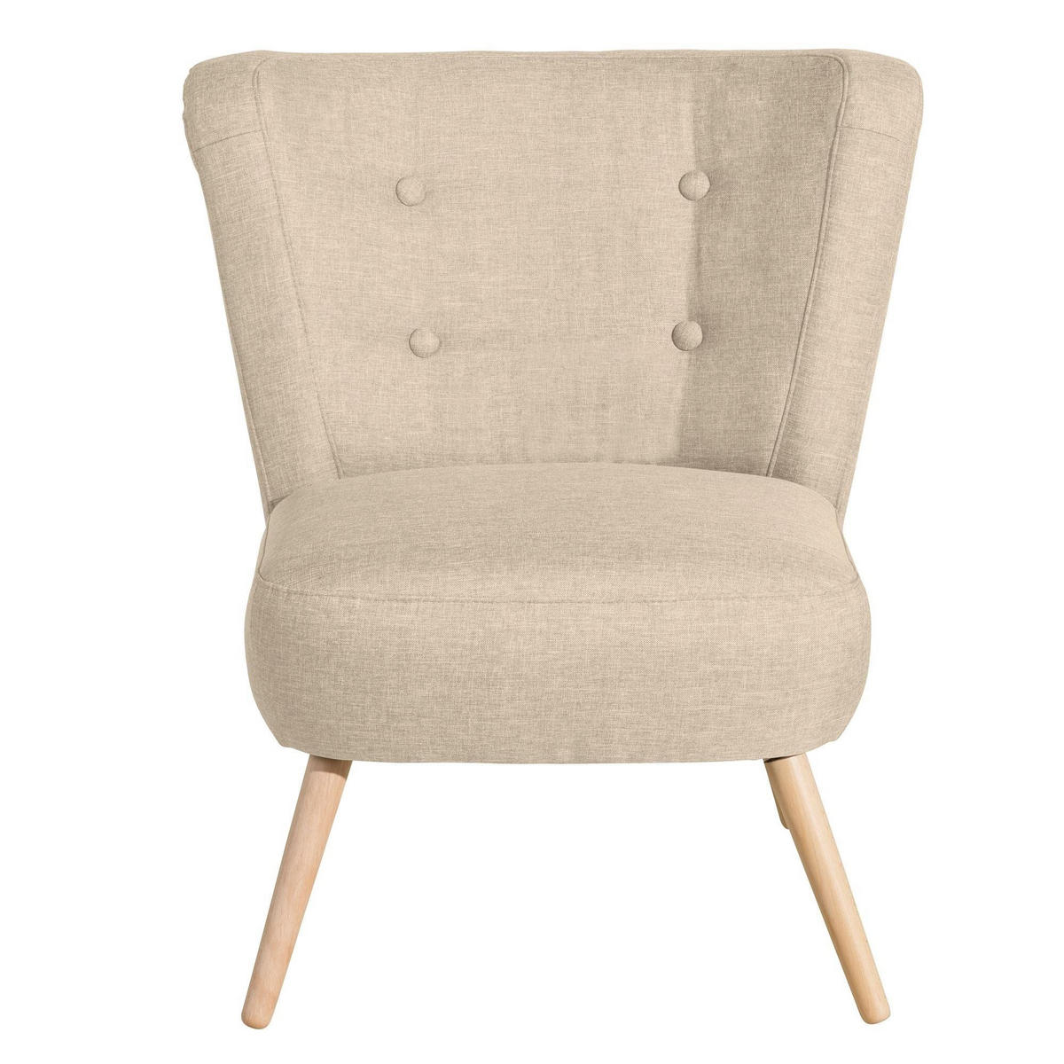 SESSEL Kassi Bezug Flachgewebe Buche natur / beige - Weiß, Kunststoff (69/80/68cm) - 58aufmkessel