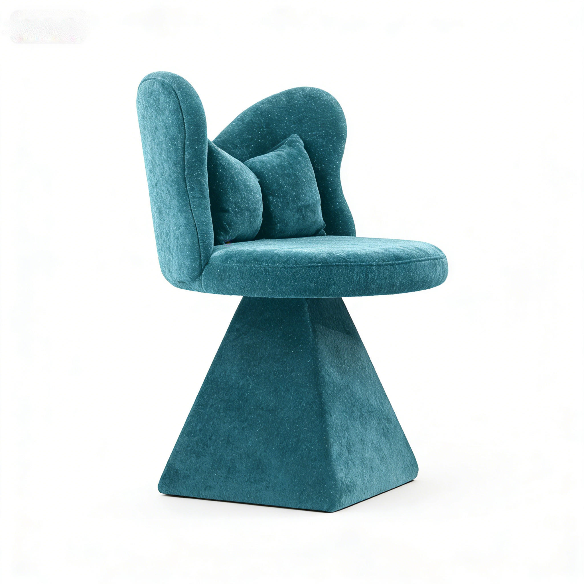 SESSEL Chenille Blau drehbar - Blau, Textil (52/78/52cm) - WISHDOR