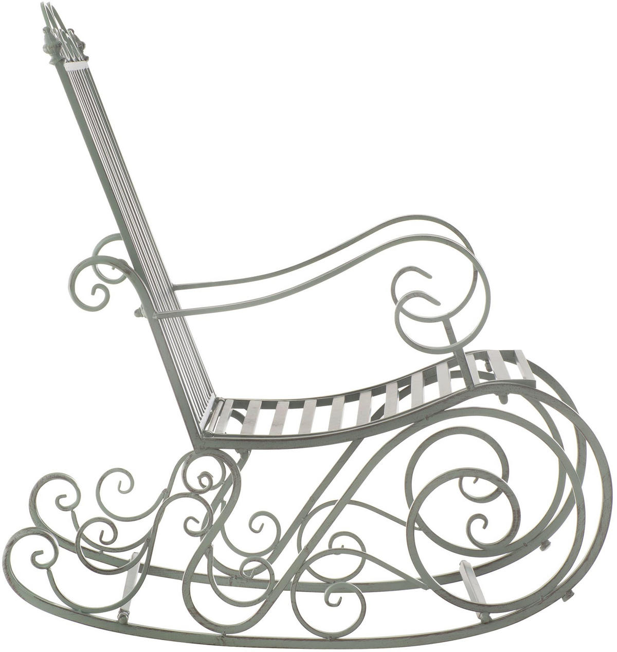 GARTENSCHAUKELSTUHL Metall Antik-Grün - Grün, Metall (56/94/90cm) - CLP