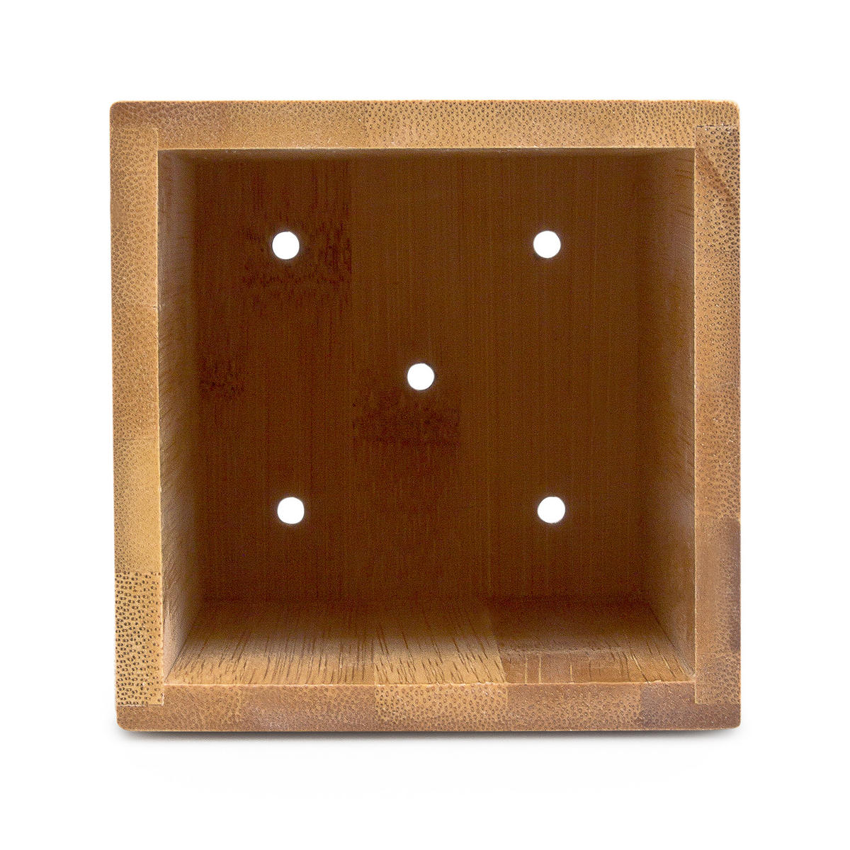 KOCHLÖFFELSET Natur Bambus 5-tlg. mit Halter - Hellbraun, Holz - Relaxdays