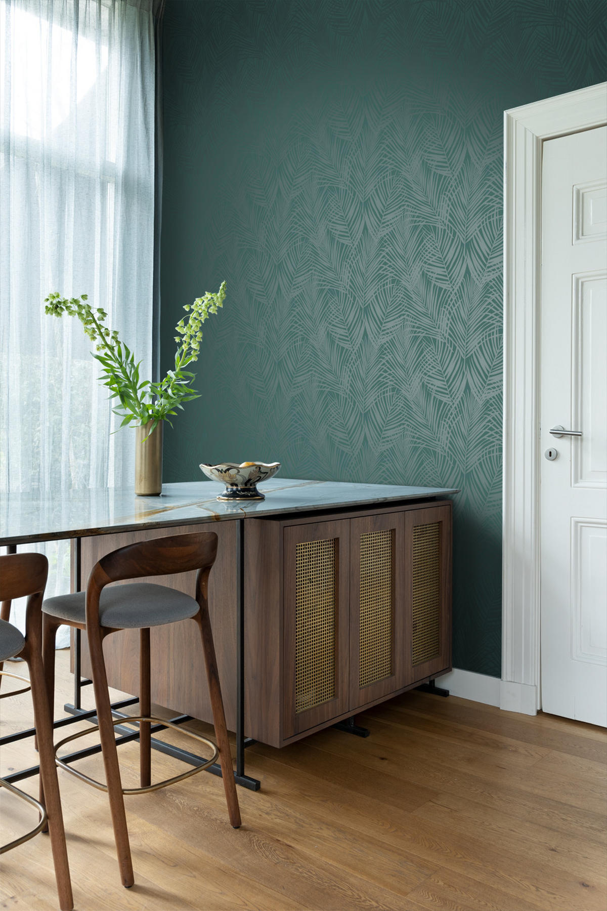 TAPETE Palmenblätter 53 cm x 10.05 m - Grün, Papier (53/1000cm) - Origin Wallcoverings