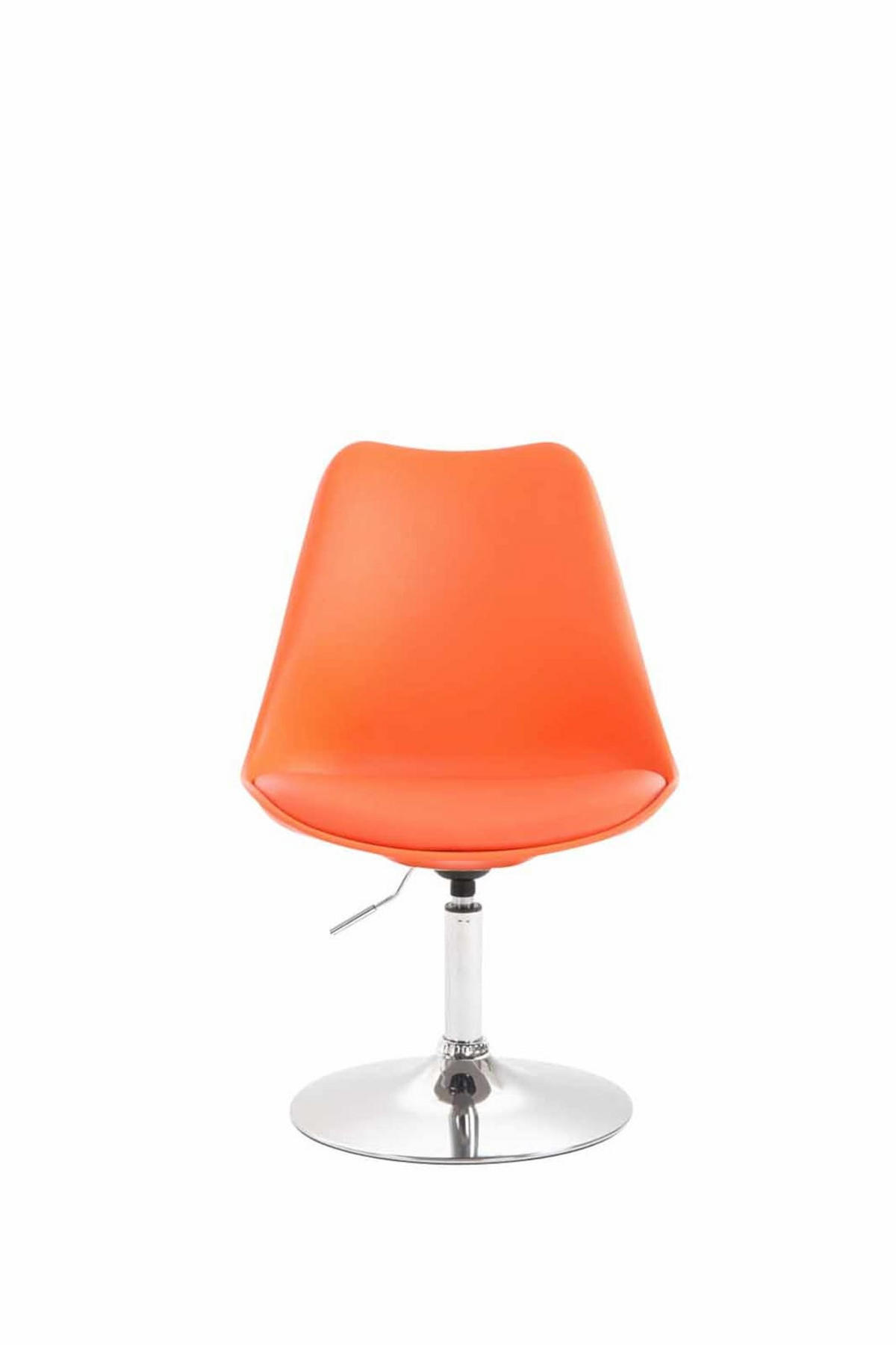 DREHSTUHL 4er Set Kunststoff orange - Chromfarben/Orange, Kunststoff/Metall (48/76/57cm) - CLP