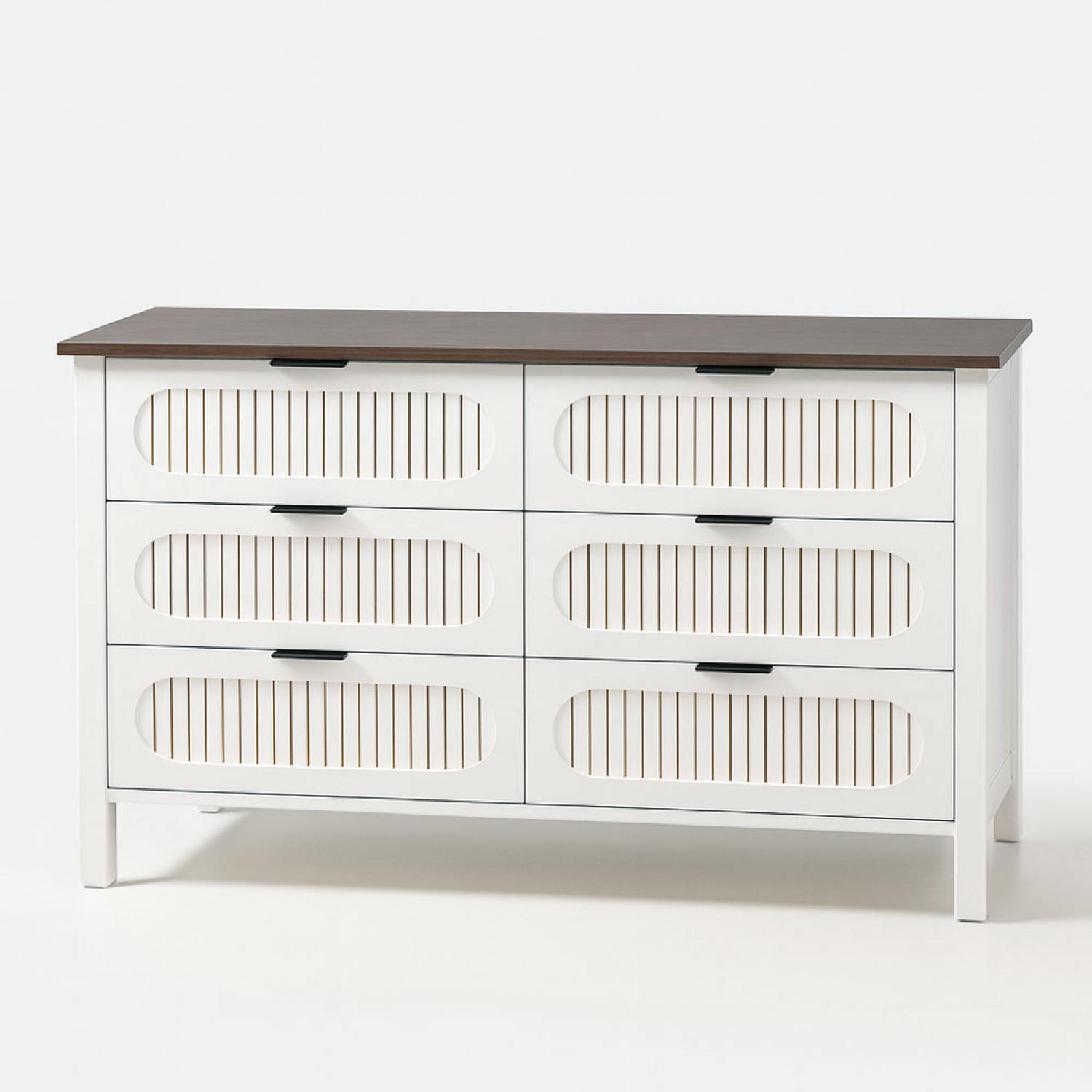 KOMMODE Brix Weiß - Weiß, Holzwerkstoff (120/40/75cm) - Concept Usine