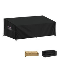 GARTENSOFA Schutzhülle 220 x 85 x 71/61 cm Wasserdicht Winddicht - Schwarz, Kunststoff (85/61/220cm)