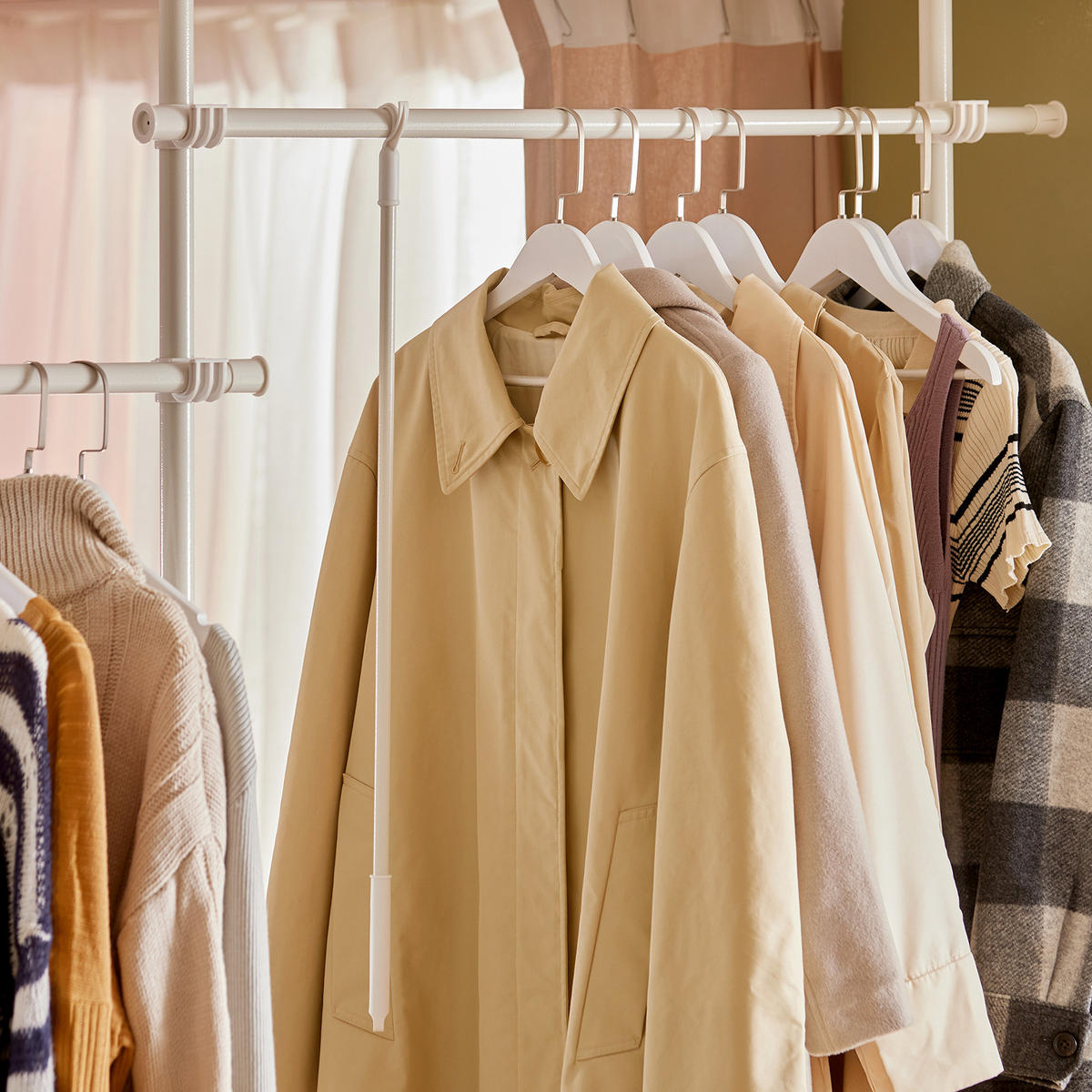 TELESKOP GARDEROBEN SYSTEM Weiß - Weiß, Kunststoff (198/285/1cm) - SoBuy