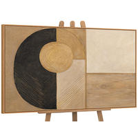 GEMÄLDE Form und Textur Schattenfugenrahmen Eichefarben 120x80 cm - Eichefarben, Holz (120/80cm) - YS-art gallery