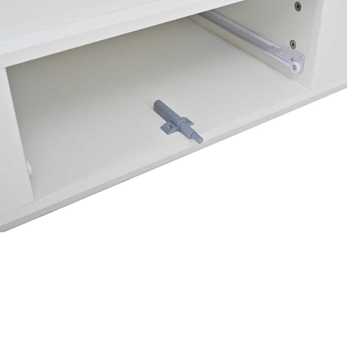 COUCHTISCH höhenverstellbar 96 x 45 x 40 cm Weiß mit LED - Weiß, Holzwerkstoff (96/45/40cm) - Meubliv