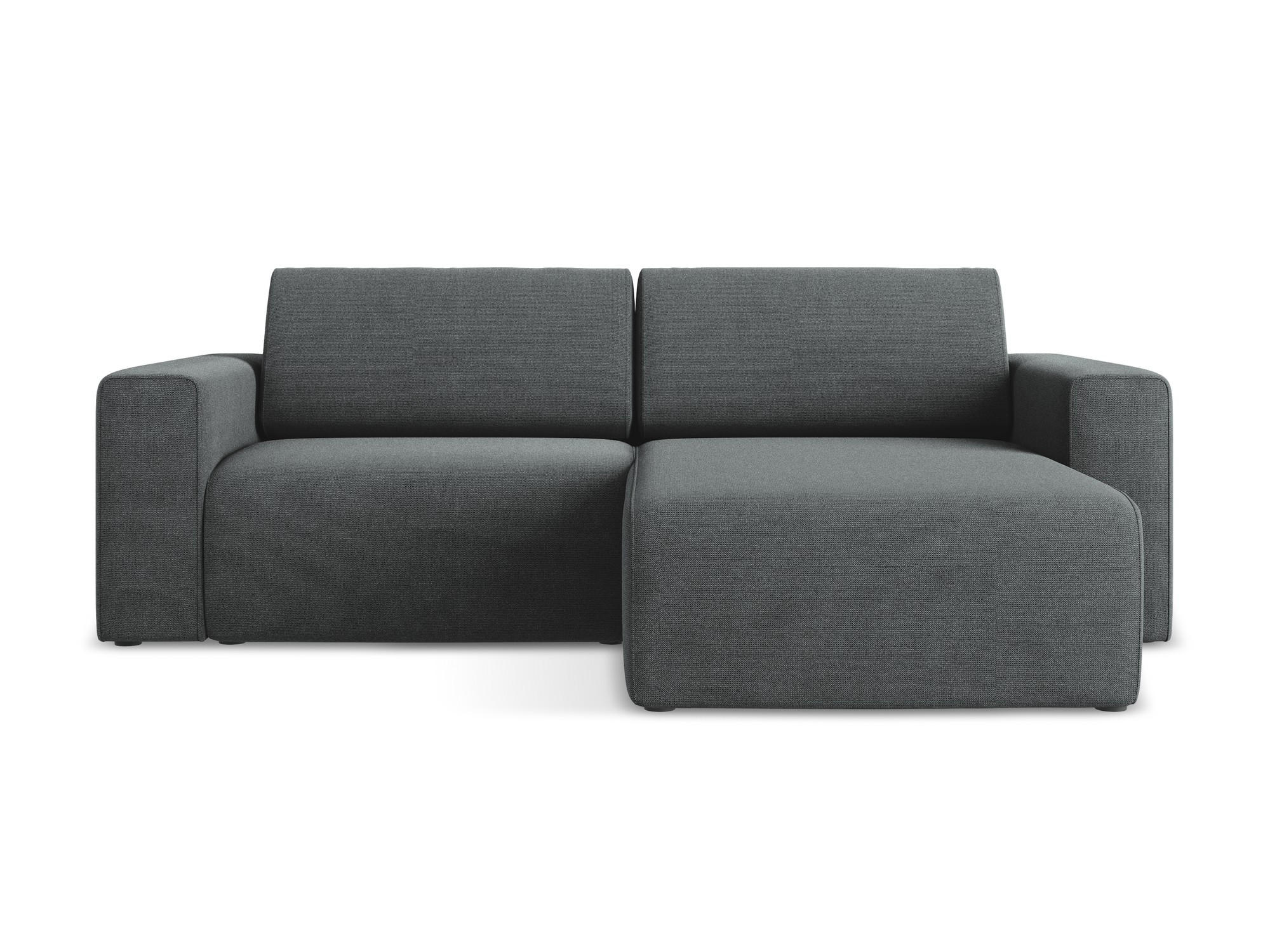 ECKSOFA Rechts Strukturstoff Stoff Grau - Beige/Schwarz, Kunststoff/Textil (224/167cm) - Makamii