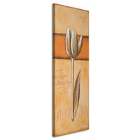 WANDBILD tulpe wie handgemalt - Orange, Textil (30/90cm) - Feeby