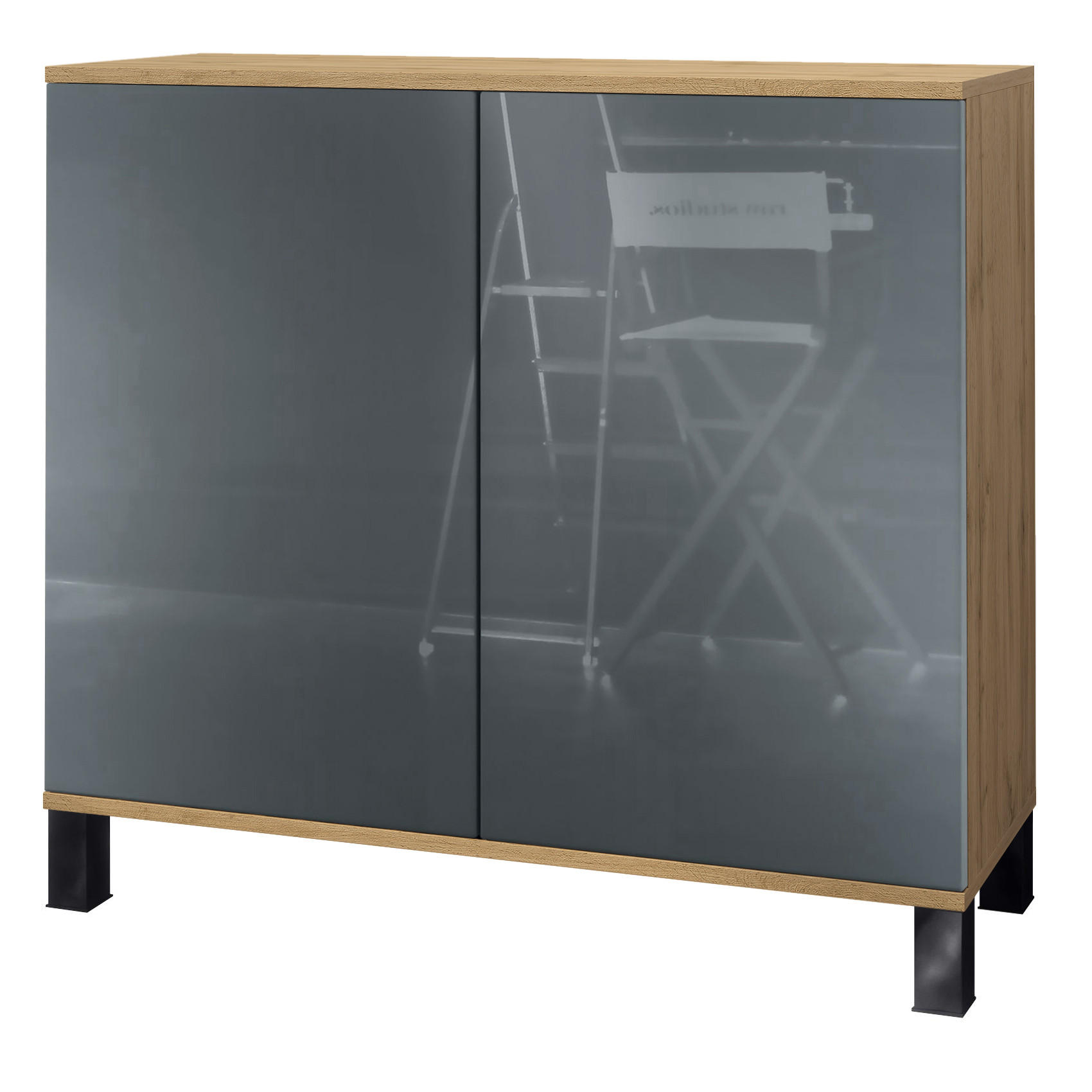 Vladon Kommode Grau 92.5x84.5x35 cm
