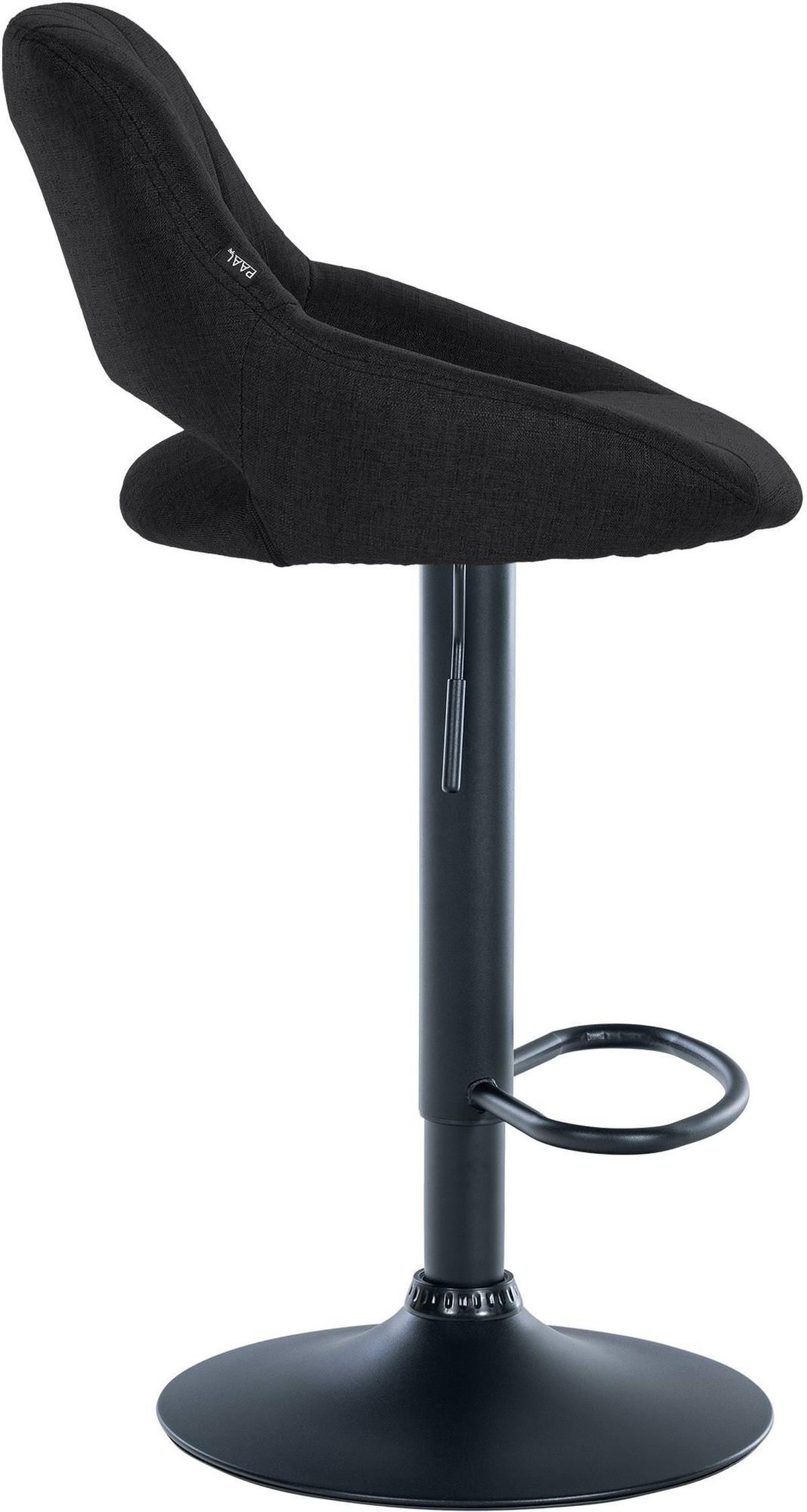 BARHOCKER Stoff Schwarz - Schwarz, Textil/Metall (46.5/85/48cm) - CLP