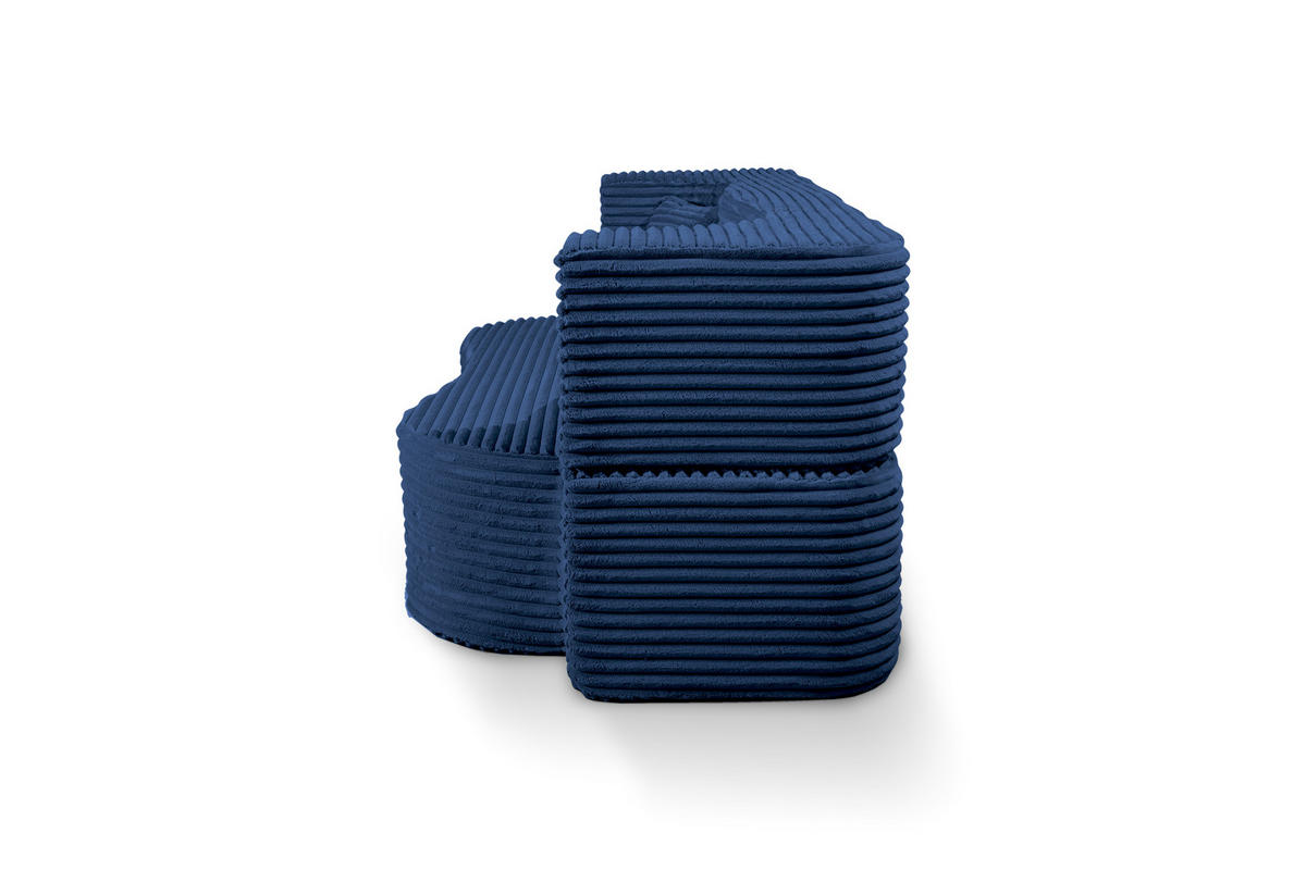 SCHLAFSOFA MYFOAM, Sofa mit Schlaffunktion, Farbe: Blau, Cordstoff - Blau, Textil (200/80/72cm) - Storez24