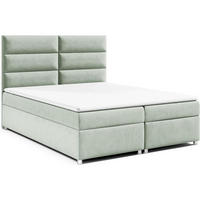 BOXBETT mit Bettkasten Trinity K-4 Bonellfederkern inkl. Topper - Mintgrün, Holz/Holzwerkstoff (200/200cm) - Best For Home