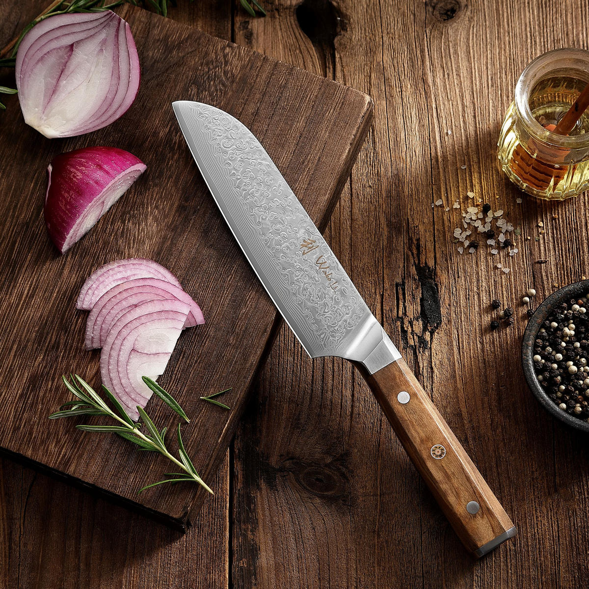 SANTOKUMESSER 18 cm - Braun, Metall (31cm) - Wakoli