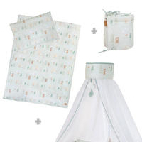 BABYBETTWÄSCHE Woodland Buddies - Weiß, Textil (100/135cm) - Roba