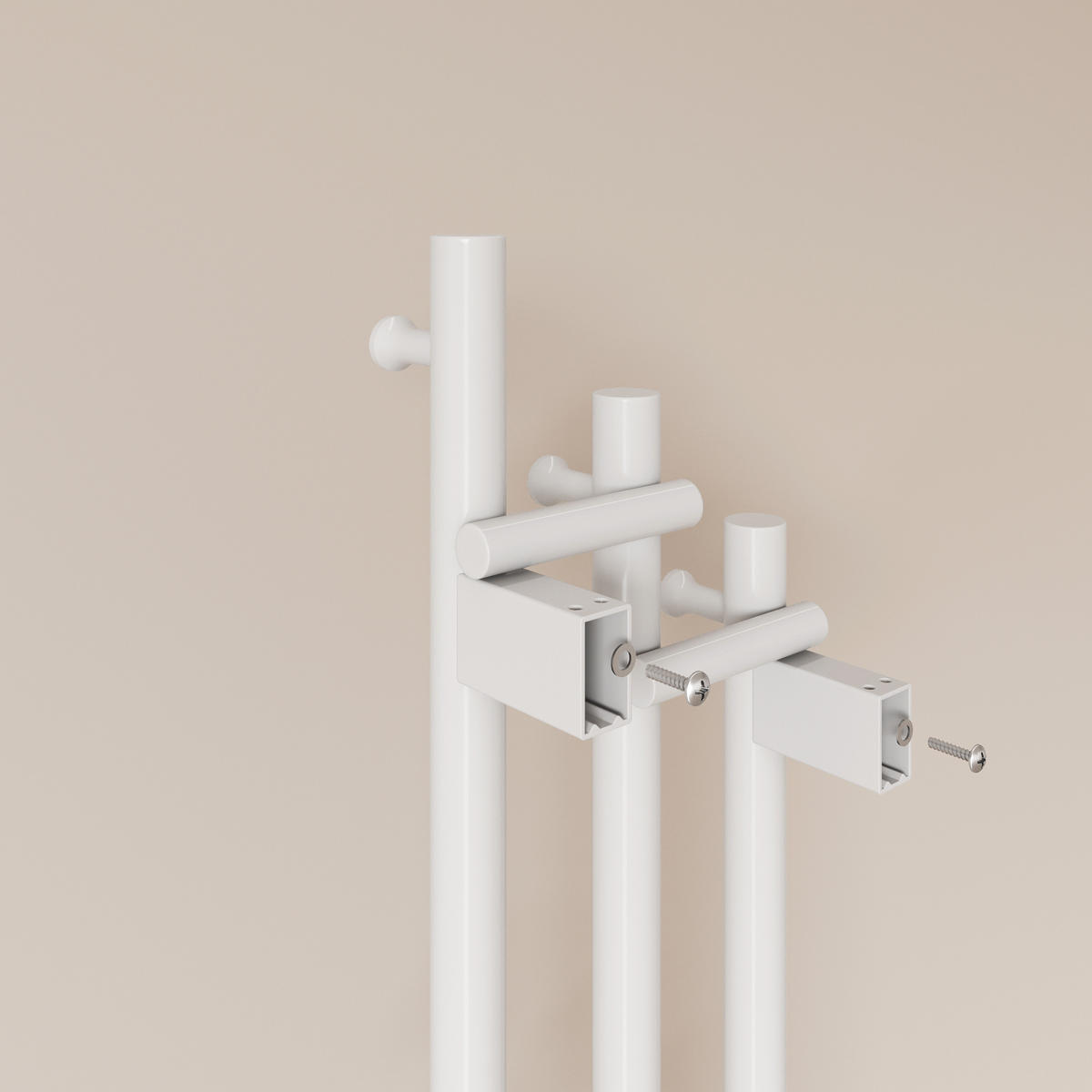 HEIZKÖRPER elektrisch vertikal 115 x 21,6 cm mit Smart-Steuerung Weiß - Weiß, Metall (21.6/115/9.4cm) - EMKE