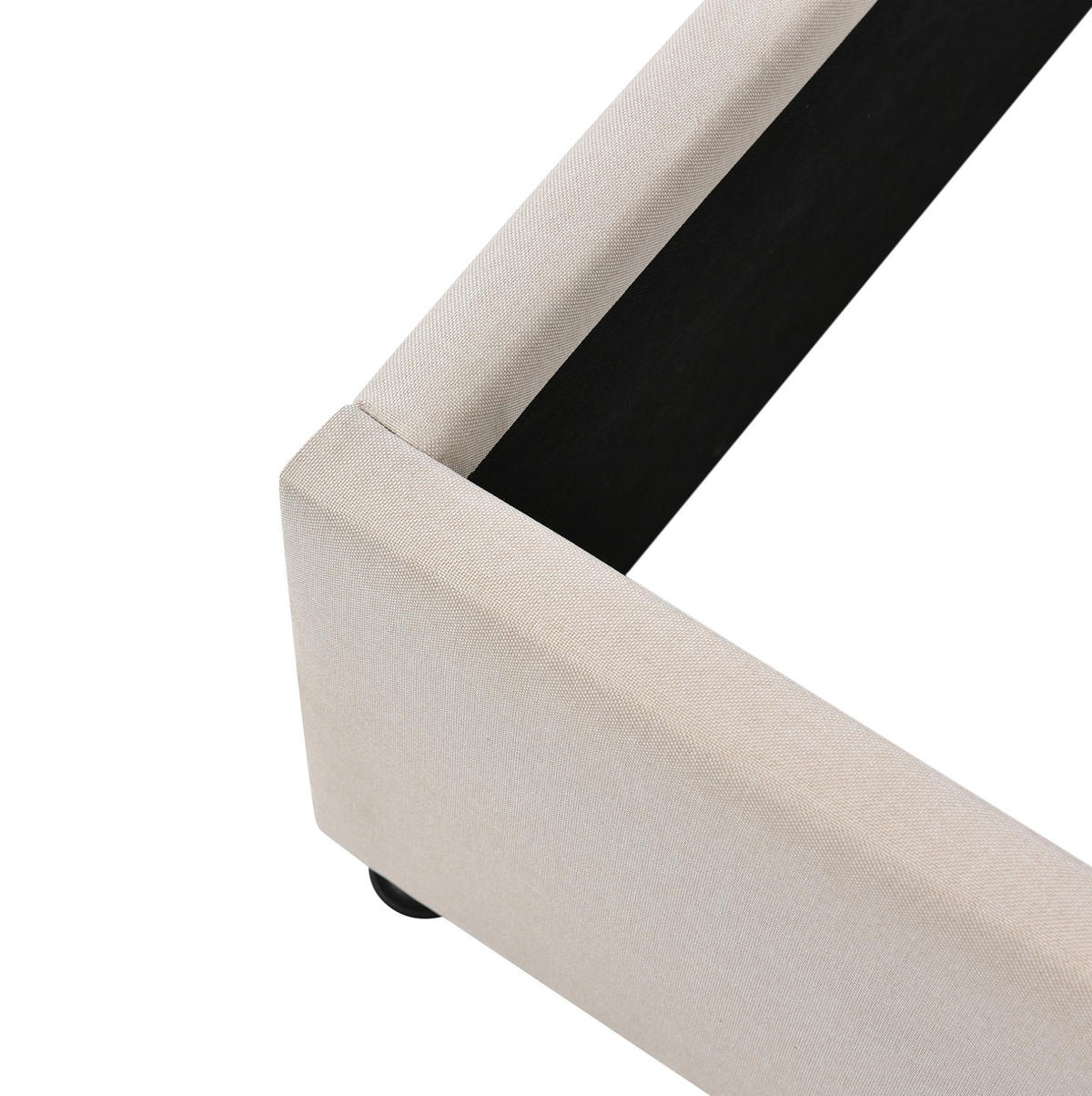 POLSTERBETT 180/200 cm Beige aus Leinen mit Bettkasten - Beige, Textil (180/200cm) - OKMYHOME
