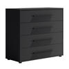 KOMMODE Modena K4SZ 100 cm in Schwarz mit Schubladen - Schwarz, Holzwerkstoff/Kunststoff (100/87/40cm) - Ravio