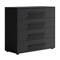 KOMMODE Modena K4SZ 100 cm in Schwarz mit Schubladen - Schwarz, Holzwerkstoff/Kunststoff (100/87/40cm) - Ravio