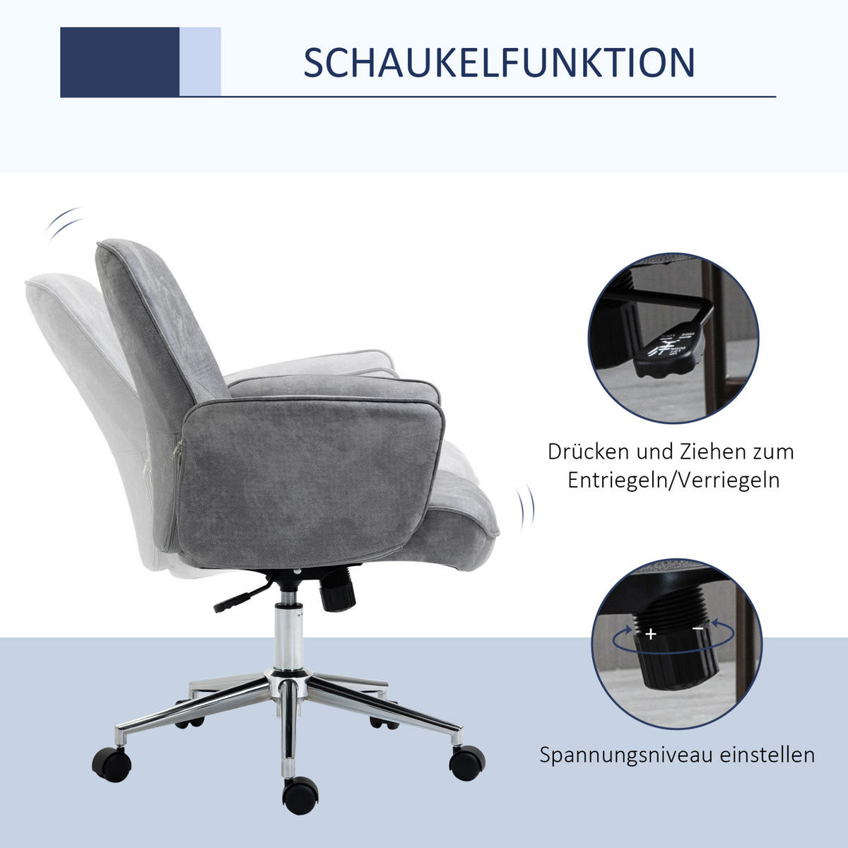 DREHSTUHL 67/69/92-102 cm, ergonomisch & höhenverstellbar, Hellgrau - Hellgrau, Kunststoff (69/102/67cm) - Redom