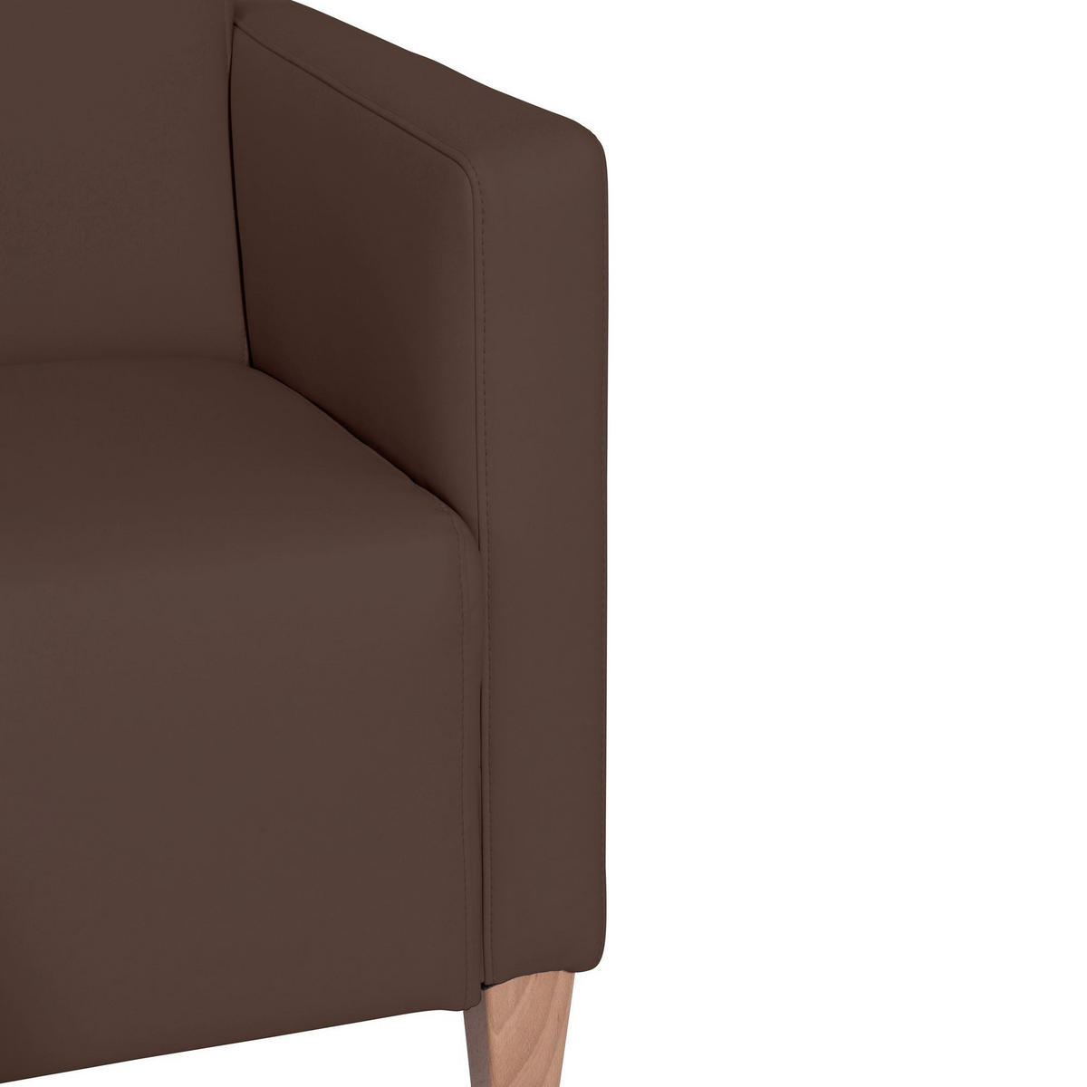 SESSEL Karol Bezug Kunstleder Buche natur / braun - Braun, Kunststoff (71/81/70cm) - 58aufmkessel