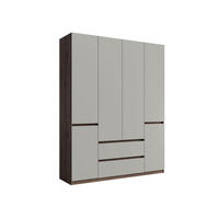 KLEIDERSCHRANK Walnuss, Neutralgrau 180/230,5/49,8 - Walnussfarben/Grau, Holzwerkstoff (180/231/50cm) - RAUMHIRSCH FURNITURE