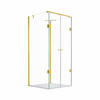 DUSCHKABINE Emma 90x100x90x180cm U-Form+DT- Gold - Goldfarben, Glas (90/100/180cm) -  Glaswerk Westfalen