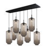 HÄNGELEUCHTE Velo 8-flammig Klar Ø 18cm - Klar/Schwarz, Glas (18/18/33cm) - s.luce