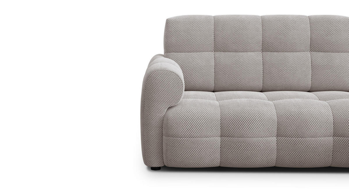 ECKSOFA MELLOW 3-Sitzer, beige - Beige/Schwarz, Holz/Textil (232/156cm) - Courtois Laville