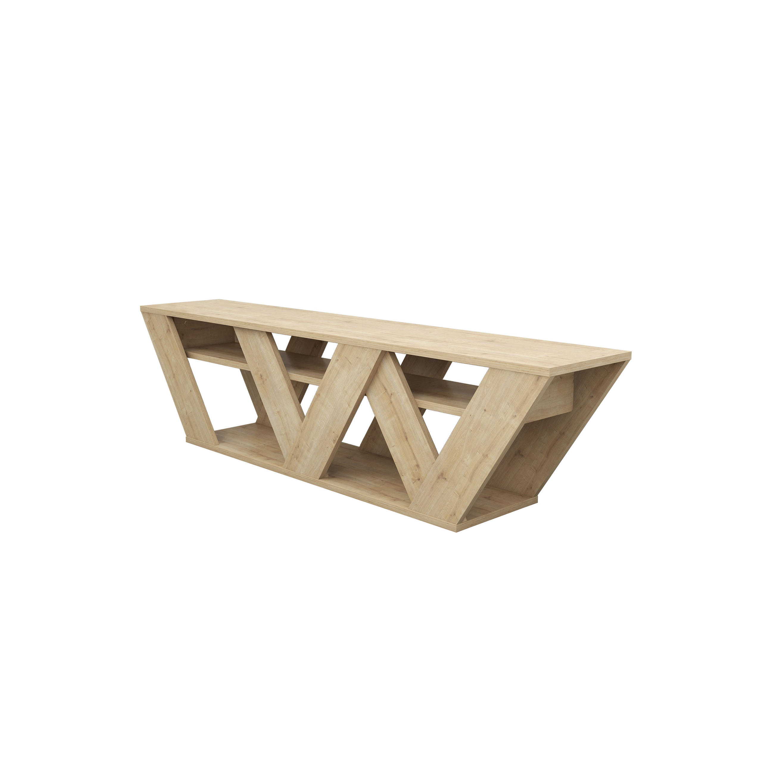 LOWBOARD Ralla Eiche 158/40/30 cm - Naturfarben, Holzwerkstoff (158/40/30cm) - Decortie