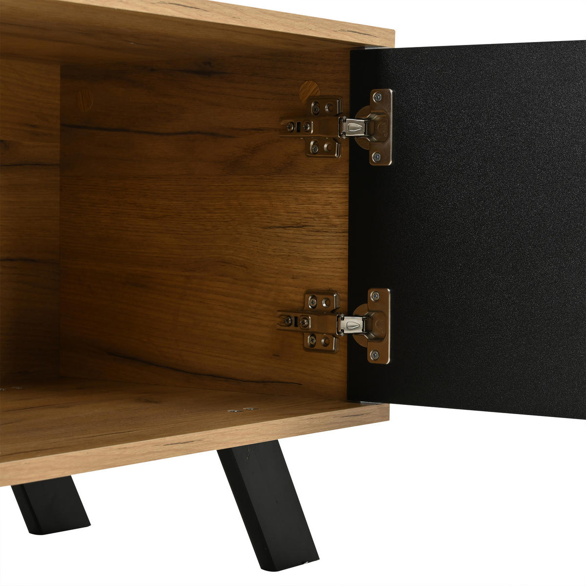 TV-LOWBOARD 150x38x44 cm Holz 2 Schubladen 1 Schrank Stauraum - Naturfarben, Holzwerkstoff (38/44/150cm) - FLIEKS